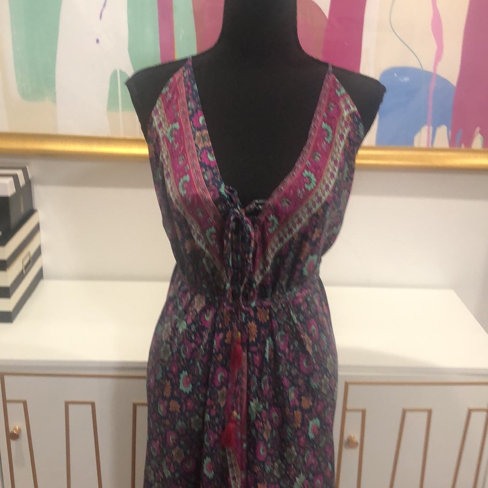 Silk Floral Maxi Dress - One Size - Picture 8 of 8